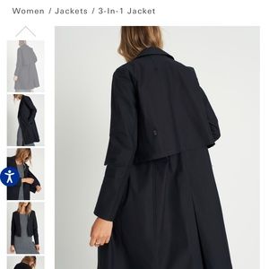 Kit and Ace 3-in-1 trench in Navy -size M